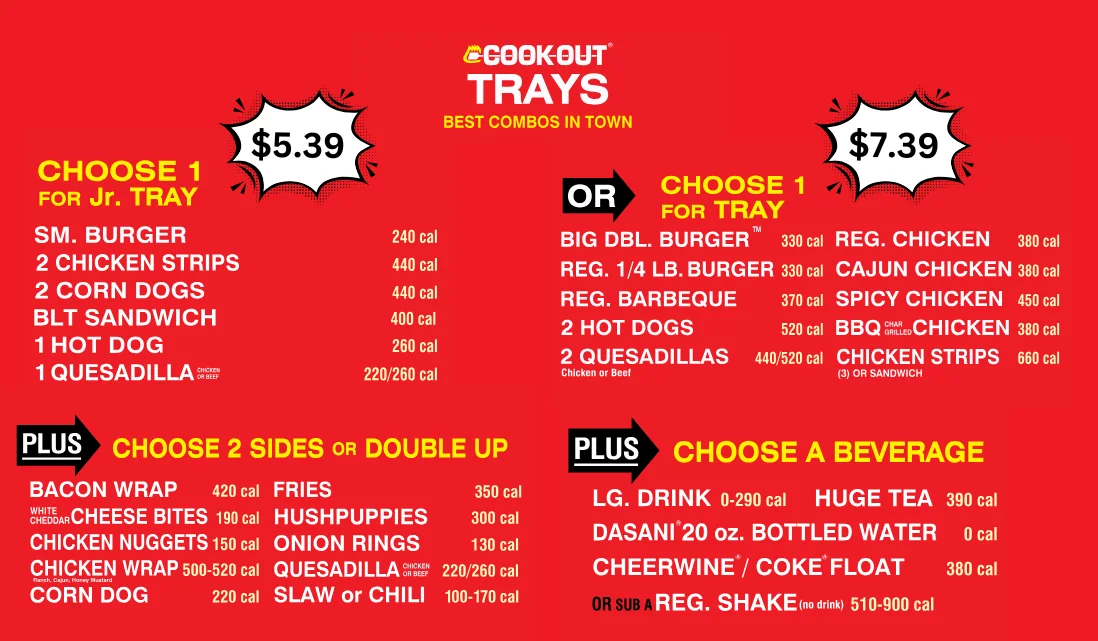 Cookout Menu With Prices November 2025 1 Cook Out Tray Menu